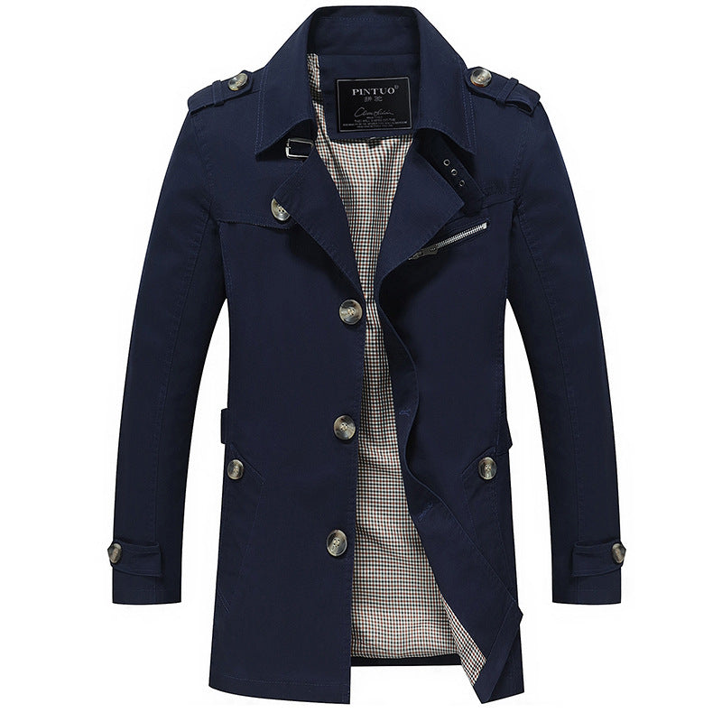 Casual Black Slim Fit Cotton Side Seam Sidekick Single-breasted Jacket
