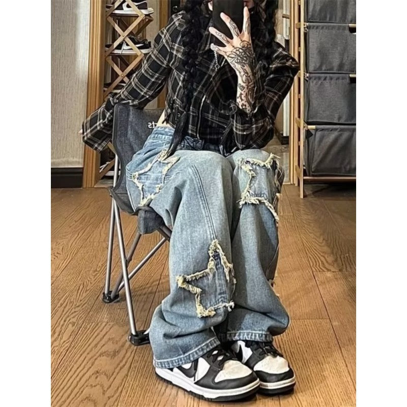 Personality Jeans Women's Fashion Cool Design Sense