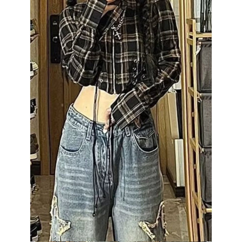 Personality Jeans Women's Fashion Cool Design Sense